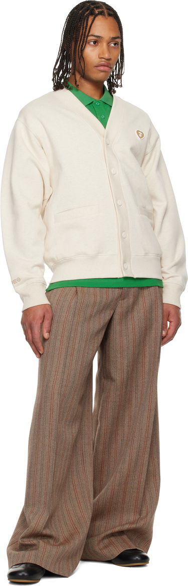 Sveter AAPE by A Bathing Ape 'AAPENOW' Heart Moonface Cardigan Béžová | AAPSWMC353XAPBG2, 3