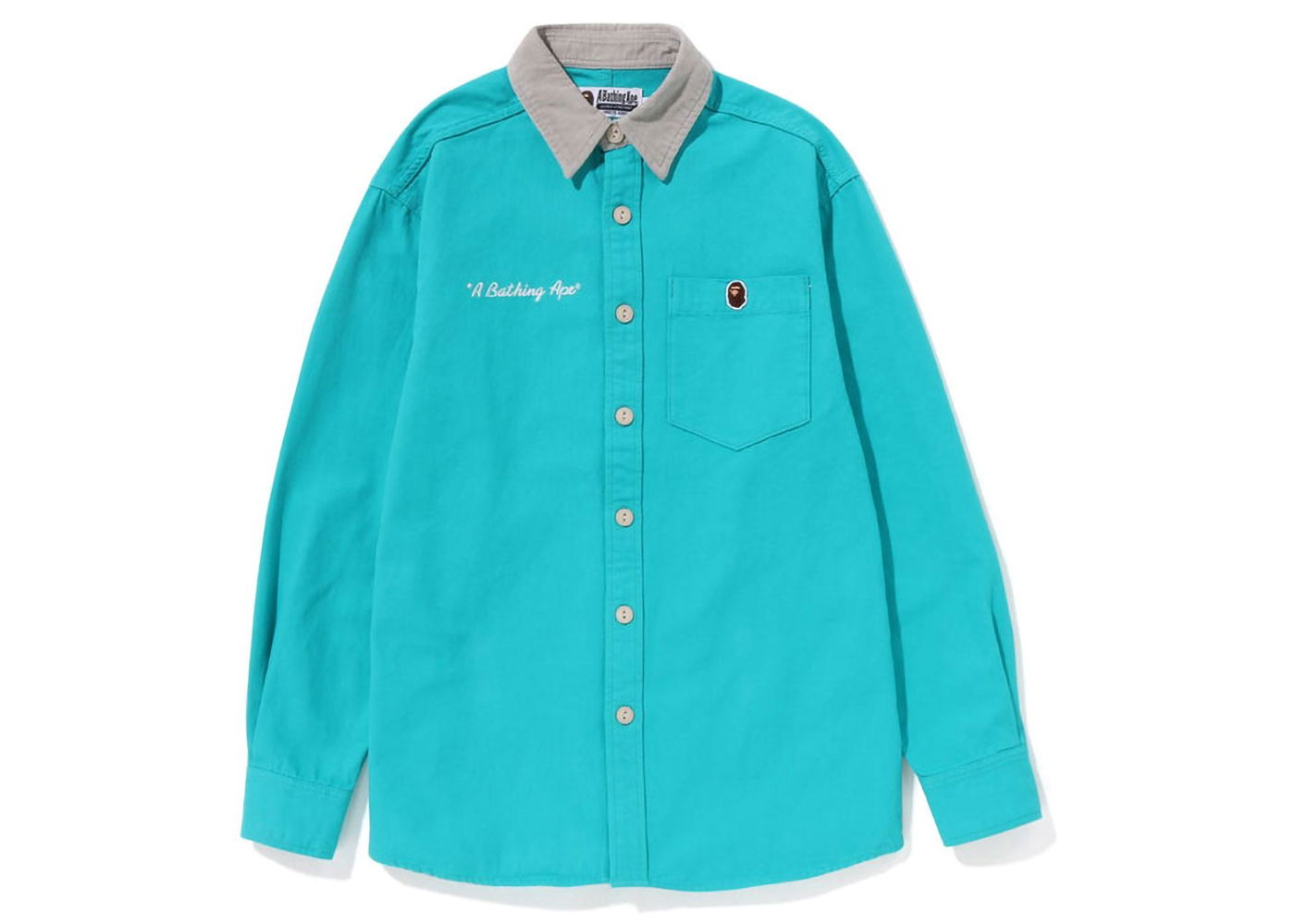 Košeľa BAPE A Bathing Ape Work Shirt Tyrkysová | 1J30-231-002, 0