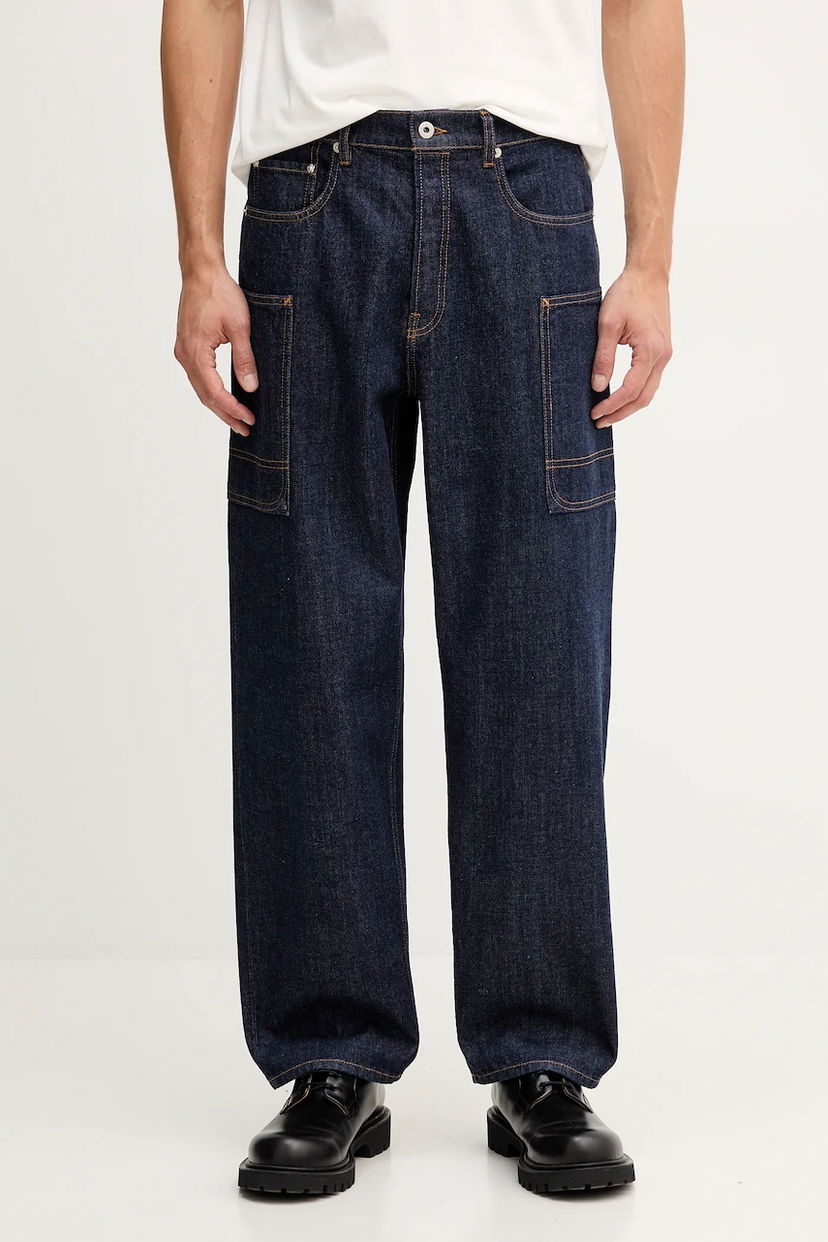 Džínsy KENZO Kenzo Loose Fit Jeans Modrá | FF65DP4086I1