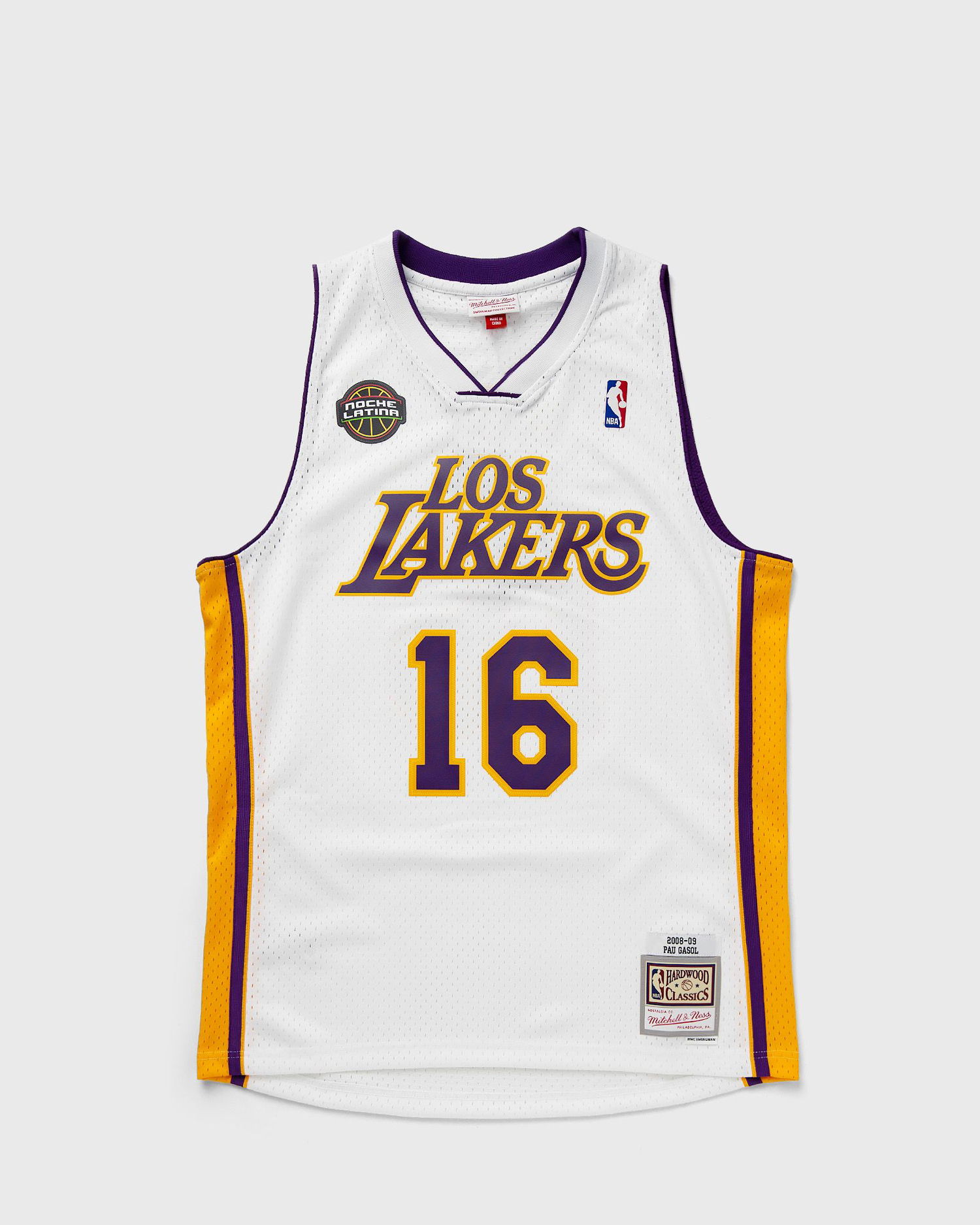 Dres Mitchell & Ness NBA SWINGMAN JERSEY LOS ANGELES LAKERS 2008-09 PAU GASOL #16 Biela | SMJY7554-LAL08PGAWHIT, 0