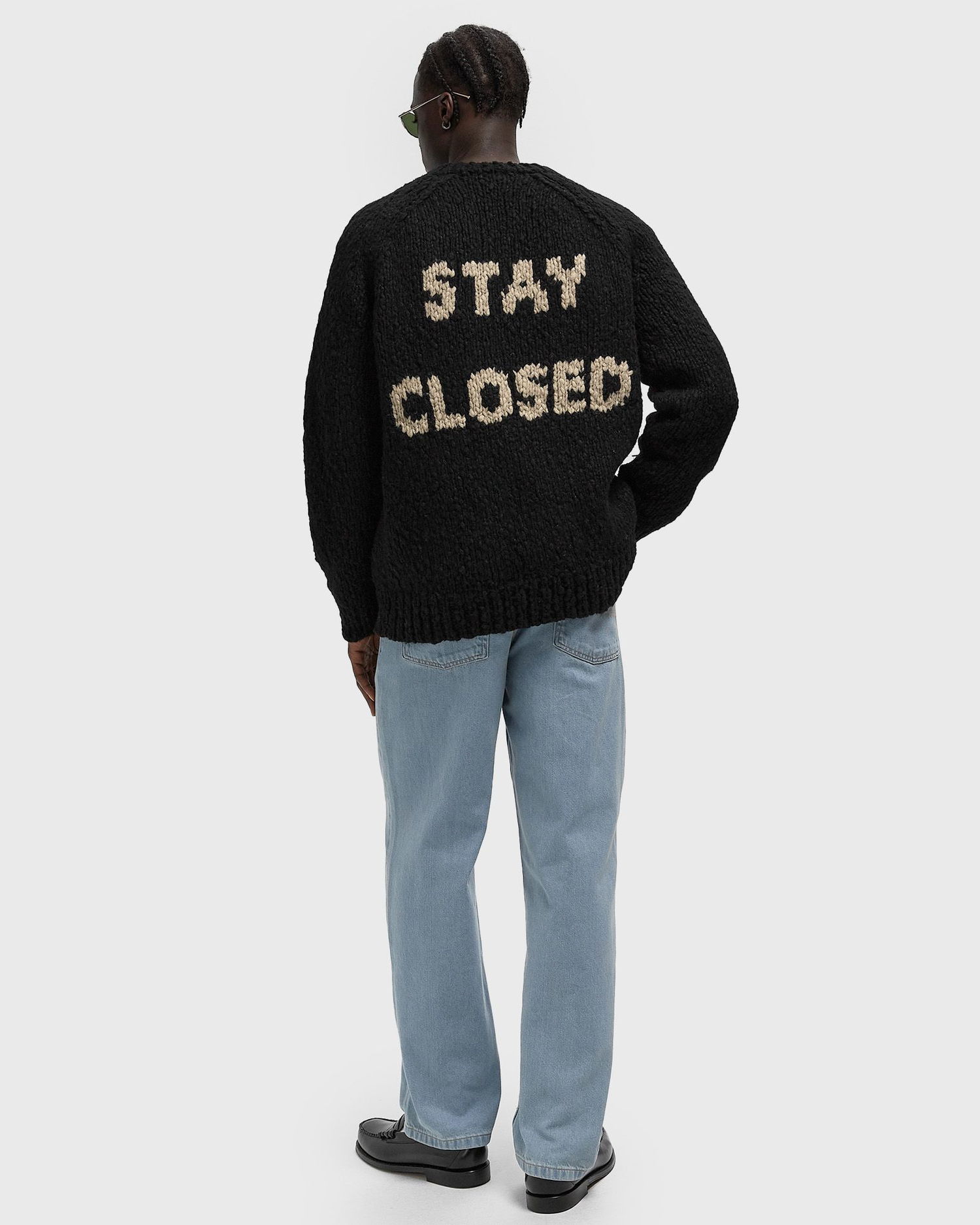 Sveter CLOSED Chunky Knit Crewneck Raglan Jumper Čierna | C86804-94B-SI-100, 1