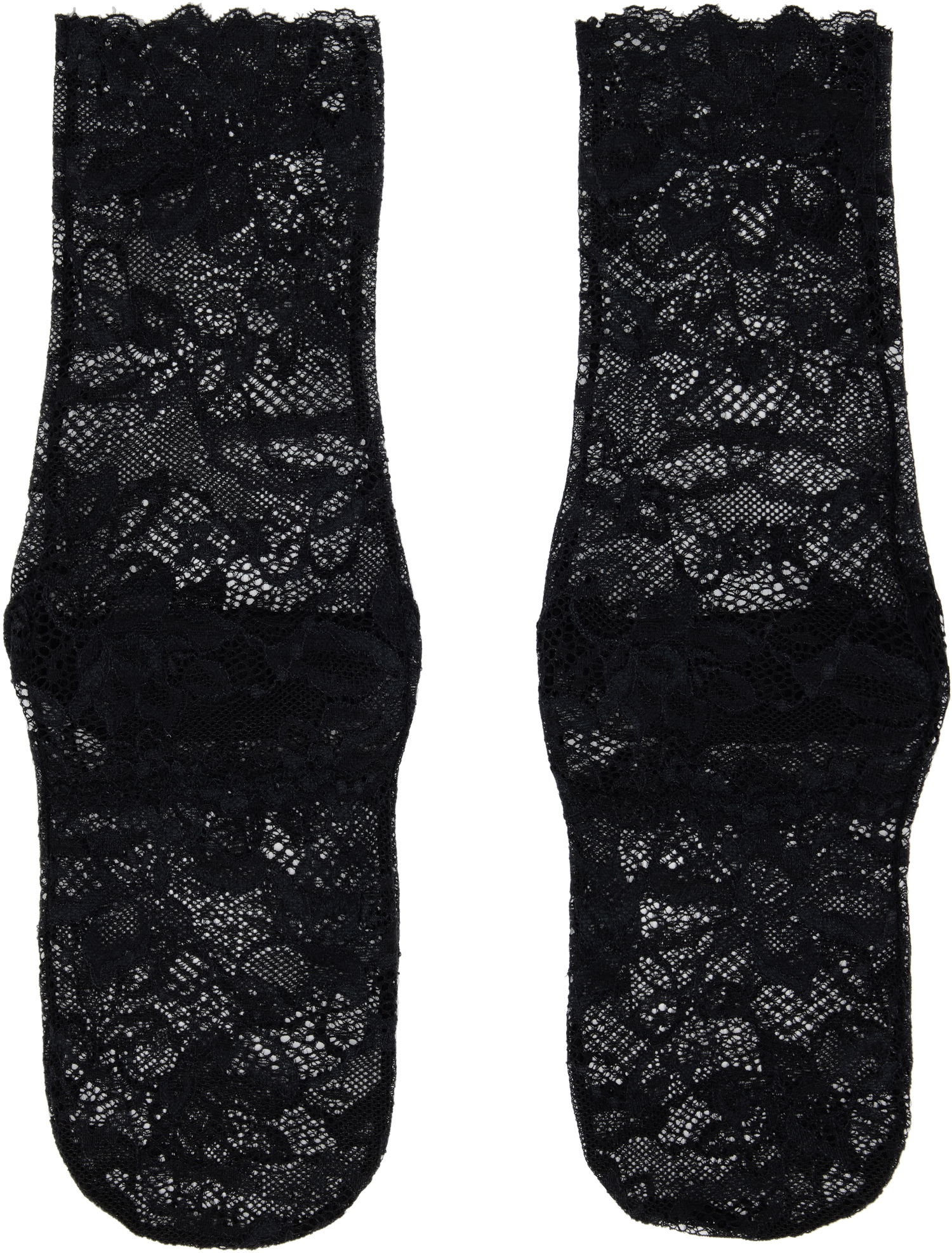 Ponožky UNDERCOVER UNDERCOVER Floral Lace Socks Čierna | UC1E1L04, 0