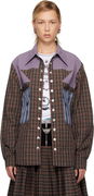 Vega Plaid Patchwork Button-Up Shirt