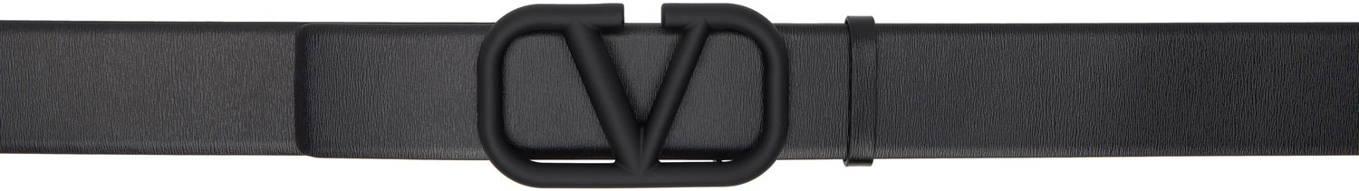 Opasok Valentino Valentino Garavani VLogo Signature Calfskin Belt Čierna | 6Y2T0Q87WQG, 0