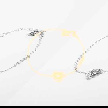 Náramok GUESS Beloved Pave Heart Bracelet Žltá | JUBB05022JW-GOLD, 0