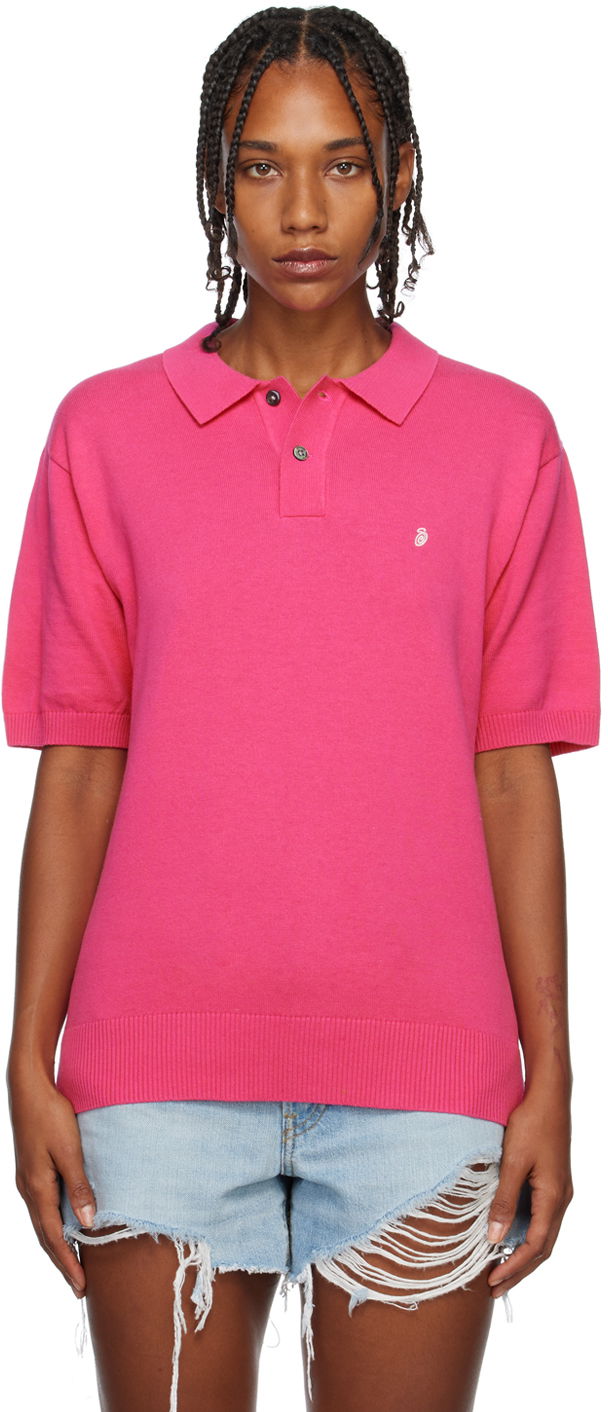 Polo tričko Stüssy Classic Polo Tee Ružová | 117110, 0