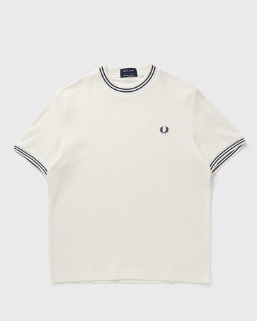 Tričko Fred Perry Fred Perry Ribbed Jersey T-Shirt, XXL Biela | M8679-S64, 0