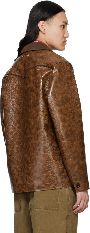 Bunda Andersson Bell Andersson Bell Work Faux-Leather Jacket Hnedá | awa679m, 2