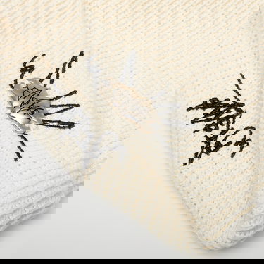 Kulicha Footshop Stone Knit Beanie with Embroidered Logo Biela | FTSHP_460, 8