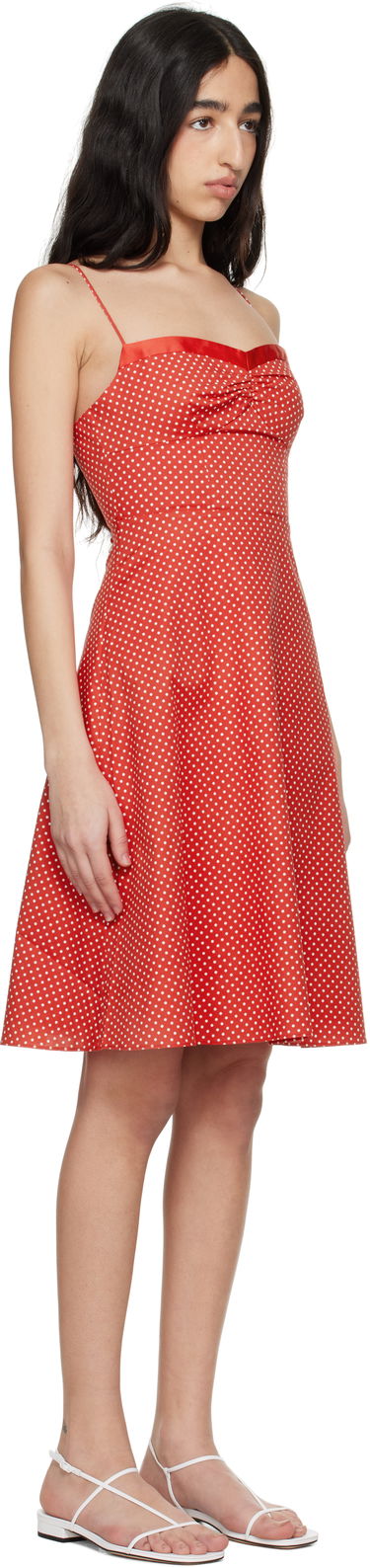 Šaty GUIZIO Guizio Margaux Polka Dot Midi Dress Navy | S25422W089, 4