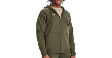 Mikina Under Armour Rival Fleece FZ Zelené | 1379767-390, 1