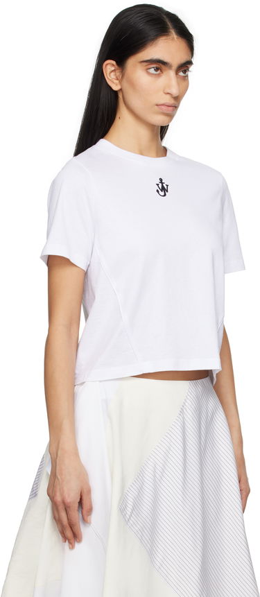 Crop Top JW Anderson JW Anderson Anchor Logo Cropped T-Shirt Biela | JT0259-PG1715, 1
