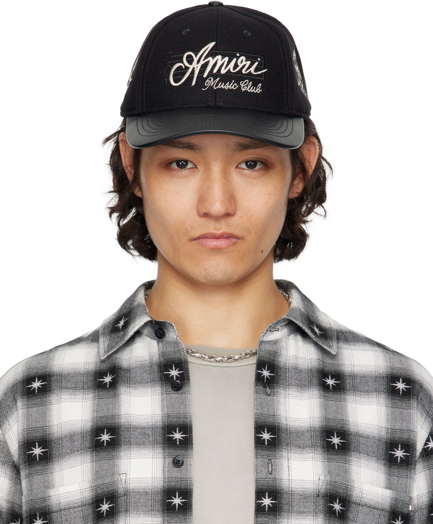 Šiltovka AMIRI Amiri 'Music Club' Baseball Cap Čierna | AMHACP1044, 0