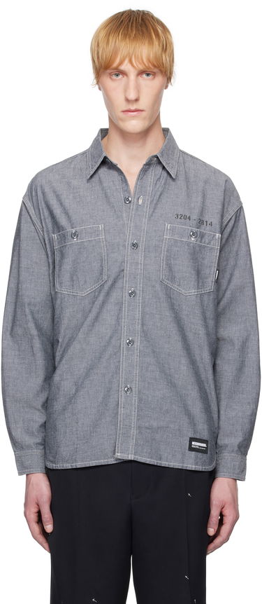 Košeľa Neighborhood Neighborhood Chambray Long Sleeve Shirt Šedá | 251ARNH-SHM02, 0