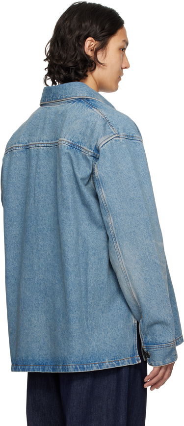 Bunda AMI AMI Paris Ami de Coeur Denim Overshirt Modrá | HJK275.DE0046, 2