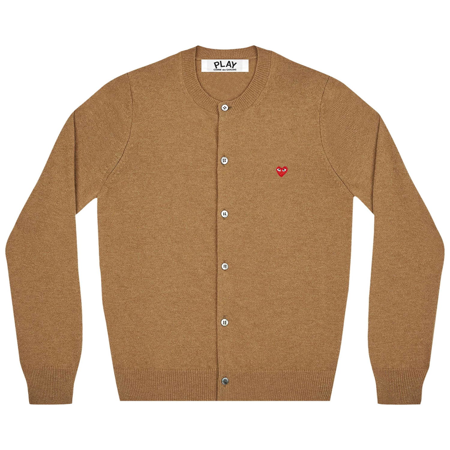 Sveter Comme des Garçons PLAY Cardigan with Red Heart Patch Hnedá | AZ N079 051 3, 1