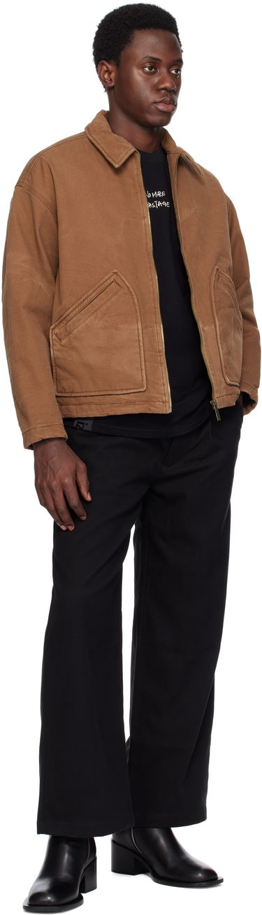 Bunda izzue Washed Zip-Up Jacket Hnedá | IZXJKN7174W4NBGT, 3