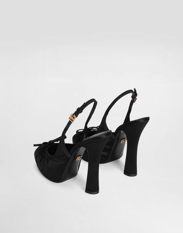 Doplnky Dolce & Gabbana Dolce & Gabbana Satin Slingback Pumps Čierna | CG0927AD1608B956, 2