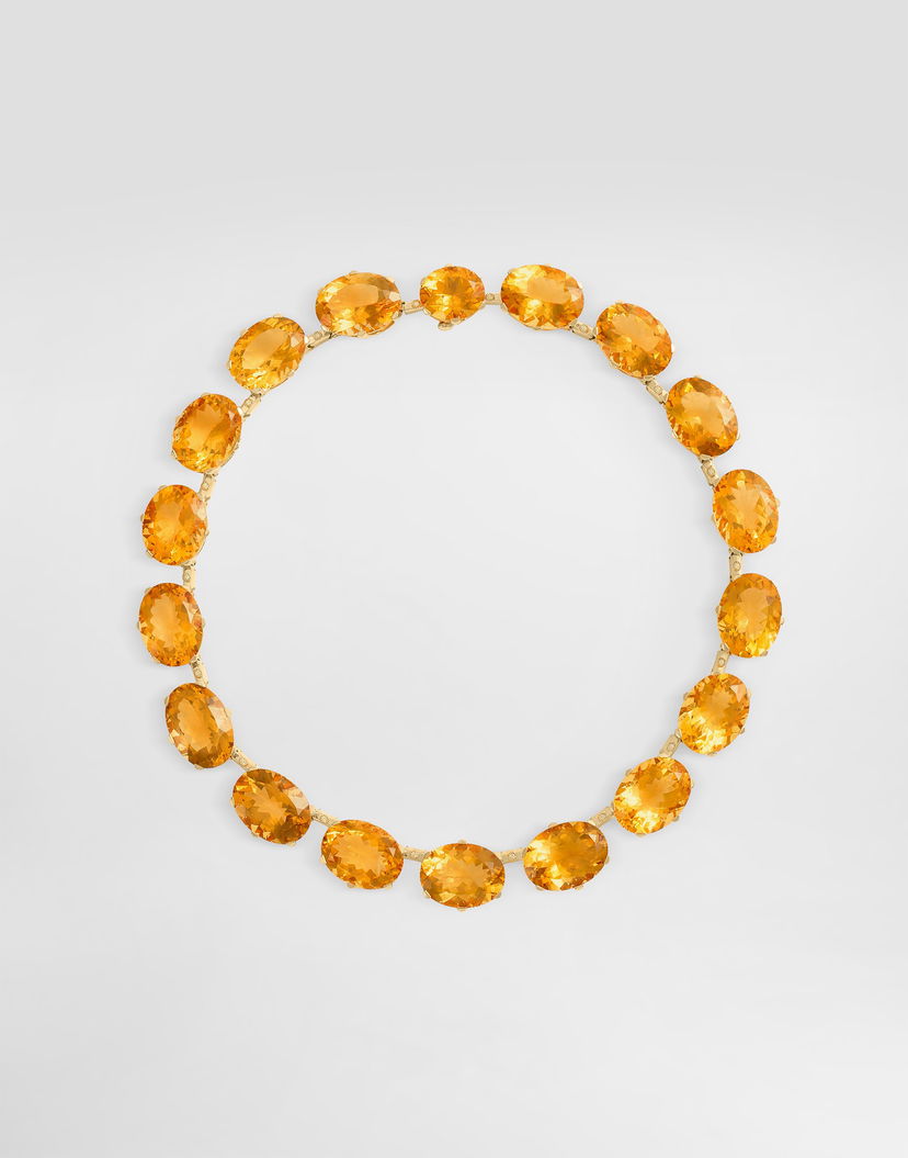 Náhrdelník Dolce & Gabbana Anna Necklace 18-carat Yellow Gold With Citrines And Diamonds Oranžová | WNSB1GWCTR1ZOO00
