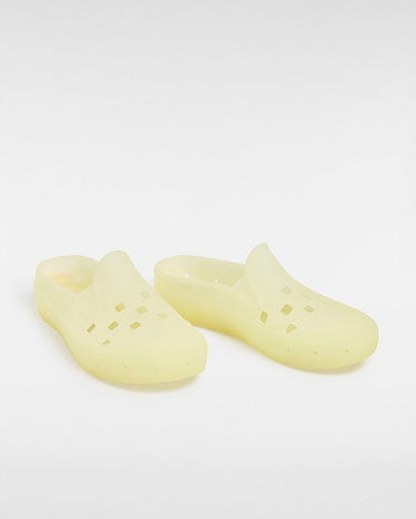 Tenisky a topánky Vans Slip-on Mule Trk Surf Essentials Shoes (translucent White) Unisex White, Size 3 Žltá | VN0005V8WHT, 1