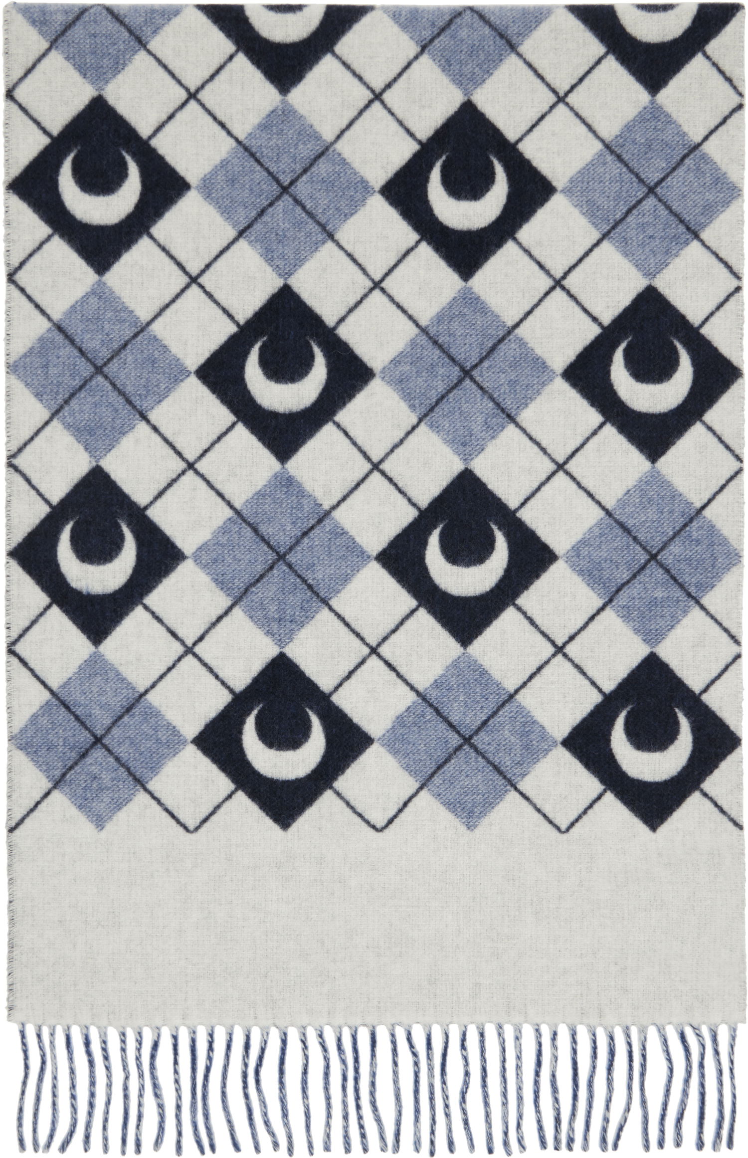 Šál Marine Serre Moon Argyle Knit Scarf Čierna | USA020A, 1