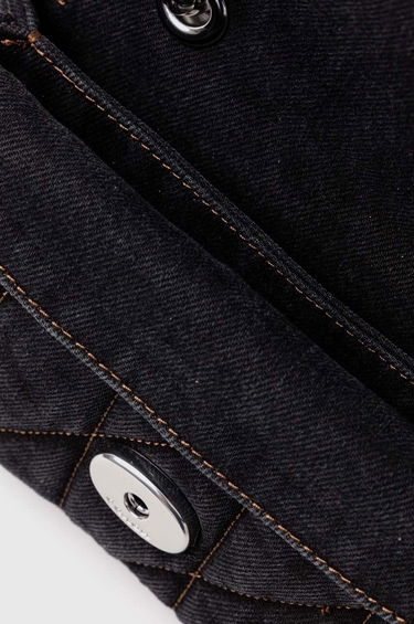 Taška cez rameno Coach Coach Quilted Denim Shoulder Bag Čierna | CR701, 5