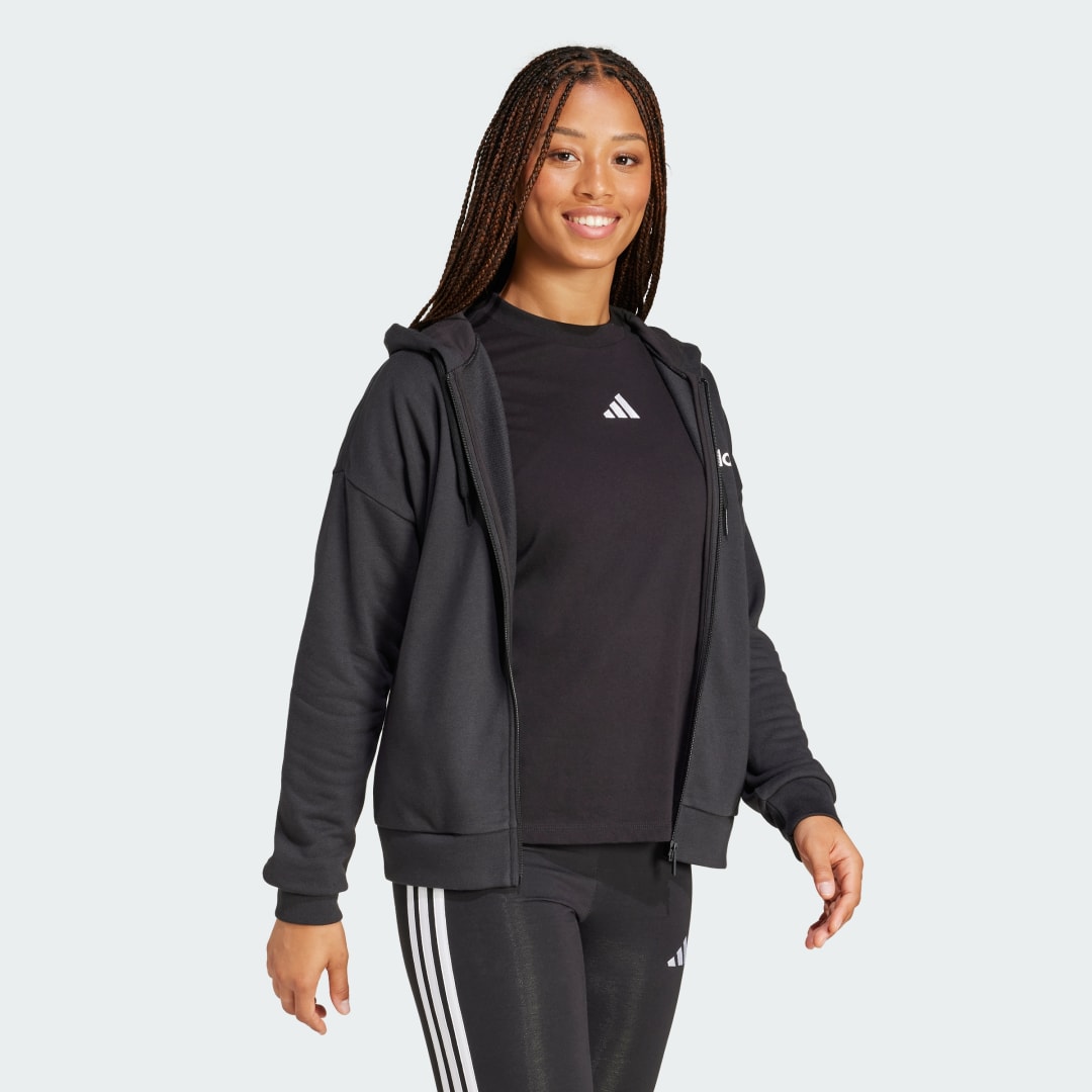 Mikina adidas Performance Full-Zip Terry Hoodie Čierna | JC8274, 1