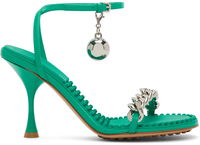 Dot Heeled Sandals "Green"