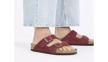 Tenisky a topánky Birkenstock Arizona Suede Leather Regular Fit Sandal Vínová | 1028353, 7