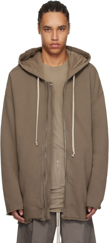 Mikina Rick Owens Rick Owens DRKSHDW Hollywood Peter Zip-Up Hoodie Hnedá | DU01E3289 F, 0