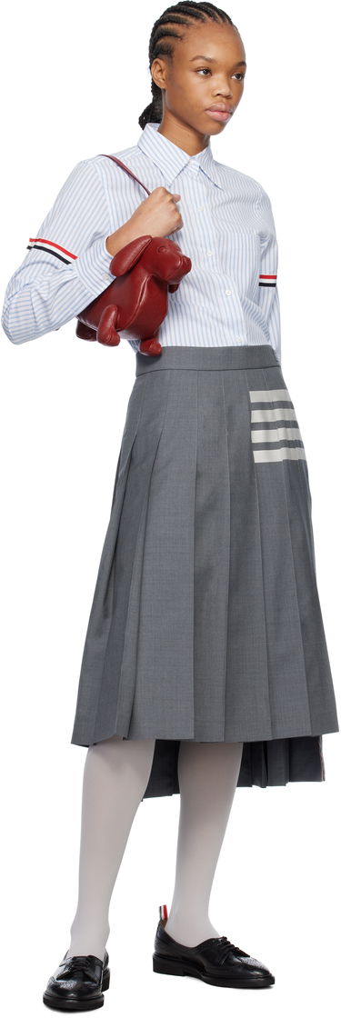 Košeľa Thom Browne Thom Browne Striped Oxford Shirt with 4-Bar Modrá | FLL005O-F0810, 3