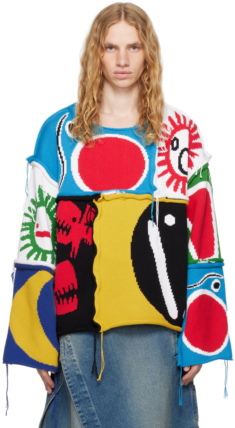 Sveter Charles Jeffrey Loverboy Patch Cable Knit Sweater Rôznofarebný | 41090501, 0