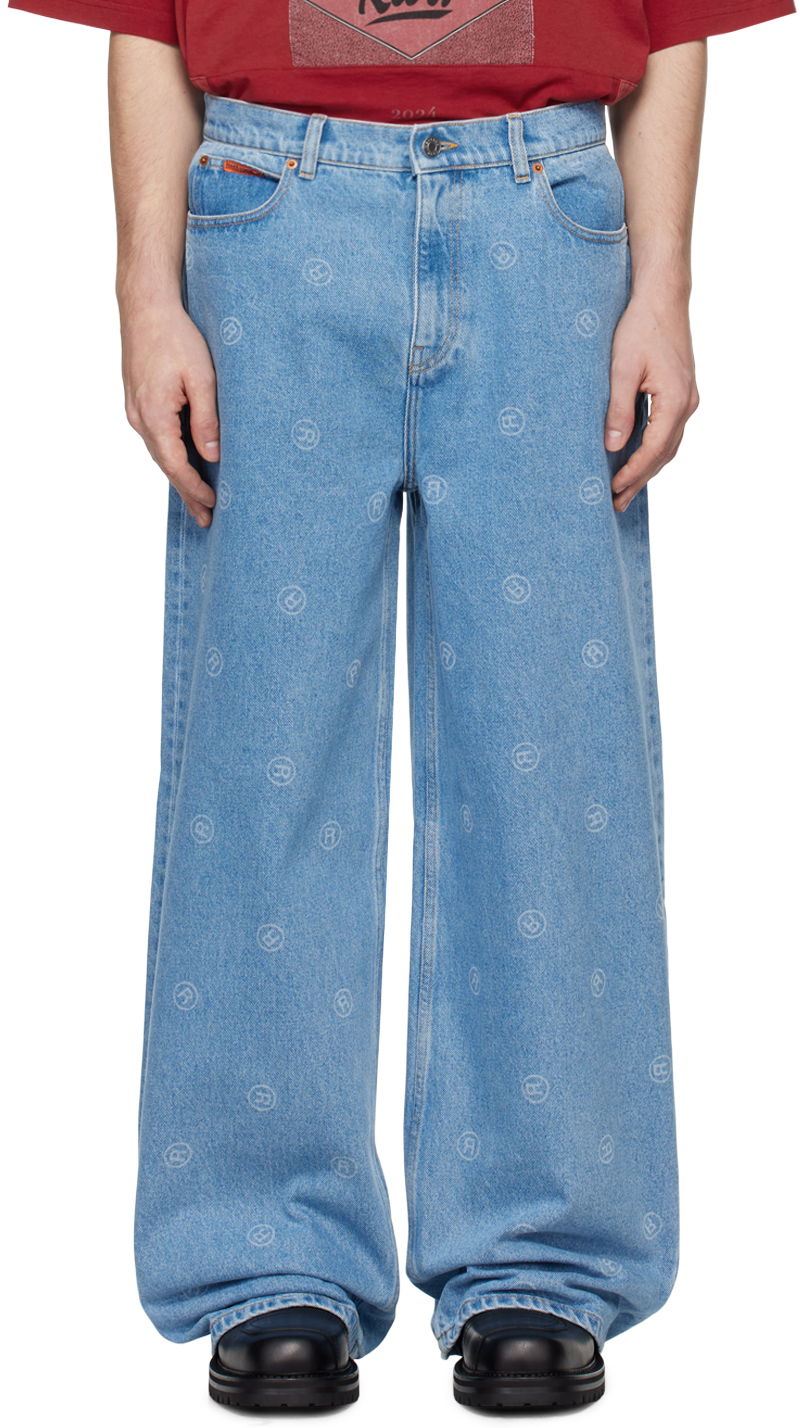 Džínsy Martine Rose Wide Leg Jeans Modrá | 225WD05508-28416352