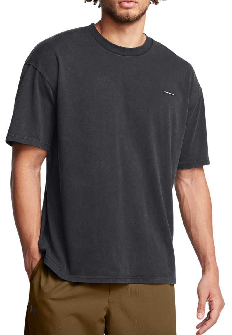 Tričko Under Armour HW OS LOGO WASH T-Shirt Čierna | 1389147-001, 0