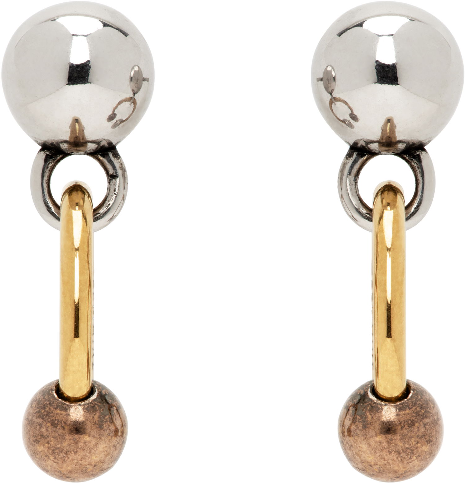 Náušnice LEMAIRE Lemaire Rattle Drop Earrings Metalická | JW0074 LO036, 0