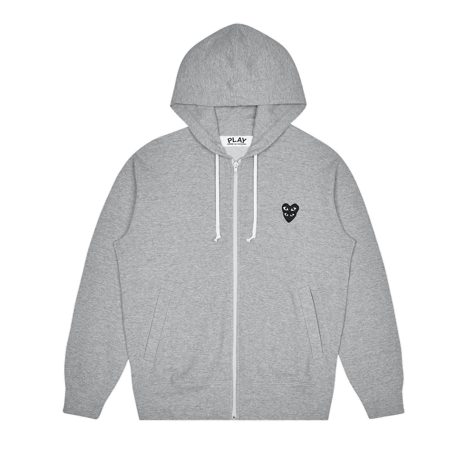 Mikina Comme des Garçons PLAY Stacked Heart Zip Hoodie Šedá | AZ T302 051 1, 0