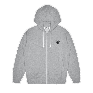 Mikina Comme des Garçons PLAY Stacked Heart Zip Hoodie Šedá | AZ T302 051 1, 0