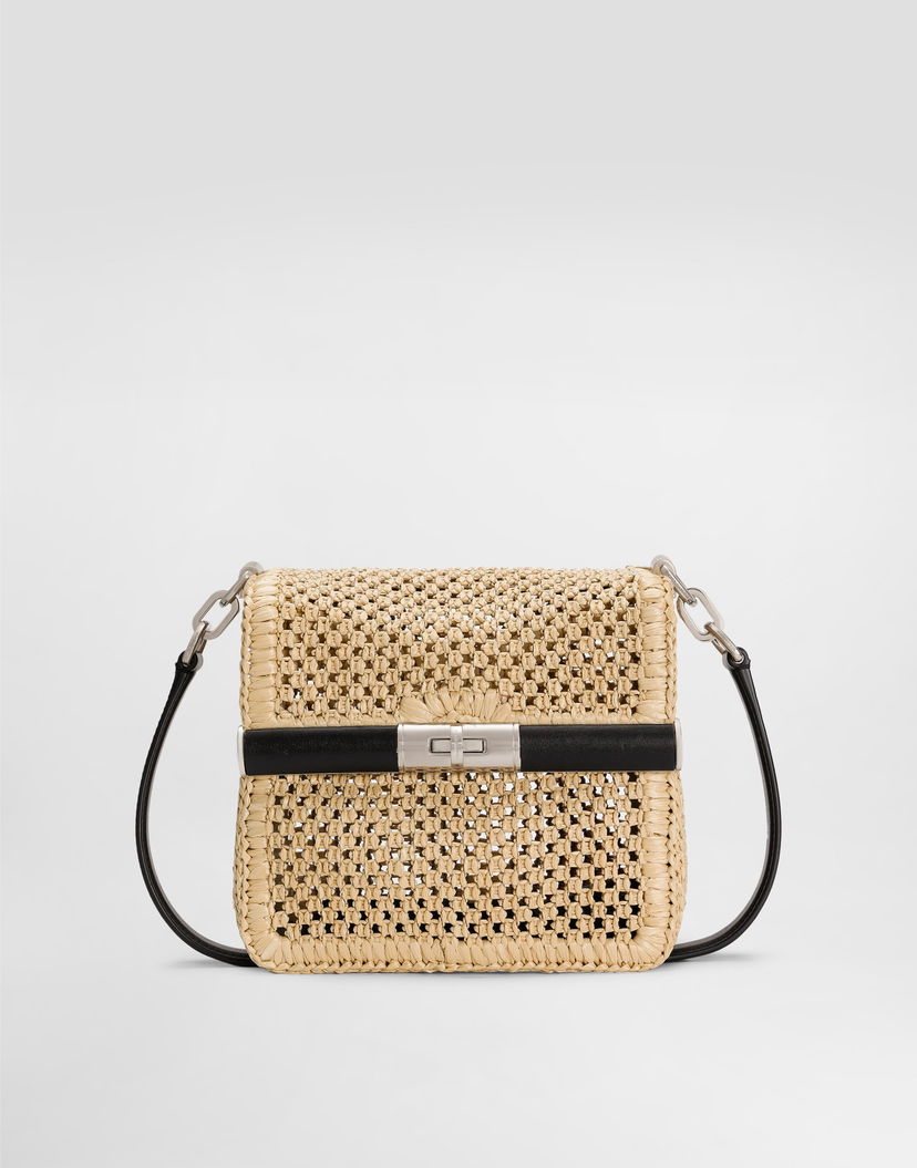 Taška cez rameno Dolce & Gabbana Dolce & Gabbana Woven Raffia Crossbody Bag Béžová | BM2445A9O838L797