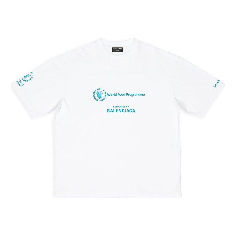 Tričko Balenciaga WFP Graphic Print T-Shirt Biela | 612966TMVL29086