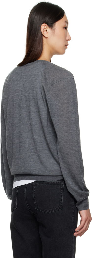 Sveter Loulou de Saison Loulou de Saison Julio Cashmere V-Neck Sweater Šedá | JULIO, 2