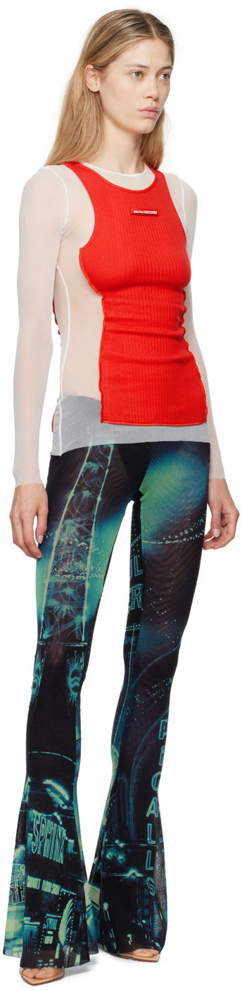 Tielko Jean Paul Gaultier Jean Paul Gaultier 'The Petit Grand' Layered Long Sleeve T-Shirt Červená | 24/30-F-TO193B-T001-0130, 3