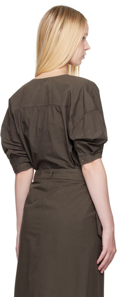 Šaty LEMAIRE Lemaire Short Sleeve Twisted Shirt Dress Zelené | SH1154 LF1356, 2