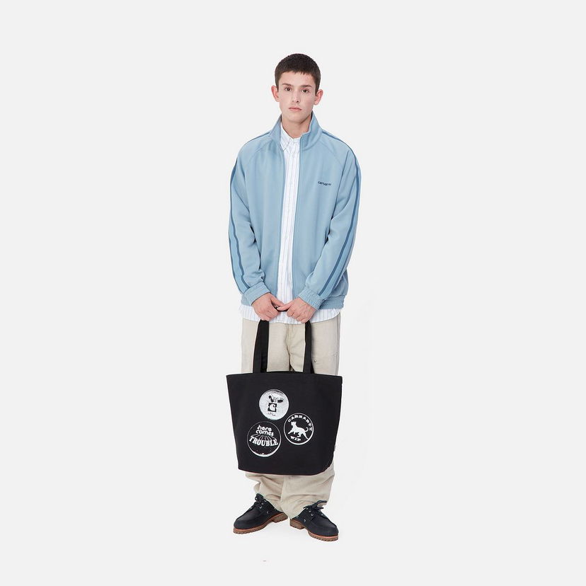 Tote bag Carhartt WIP Black Canvas Tote Bag with Graphic Pins Print Čierna | I033975_5