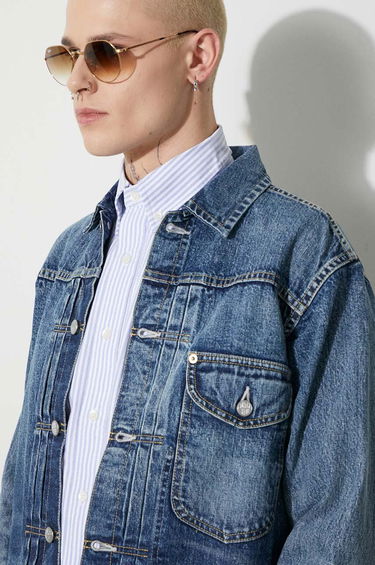 Bunda Human Made Denim Work Jacket Modrá | HM26JK008, 4