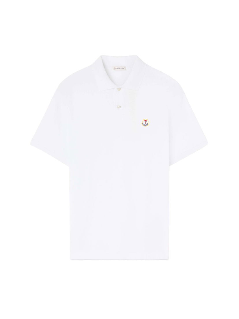 Polo tričko Moncler Palm Angels x Logo Polo Shirt Biela | I209L8A00002M3588001 & PMGB023T24FAB0010100