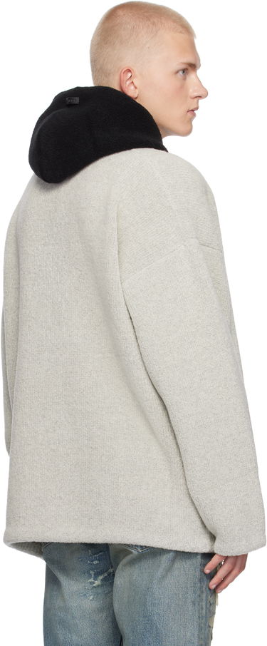 Mikina Fear of God Fear of God Merino Boucle Polo Hoodie Šedá | FG24FW20-736WBO, 2