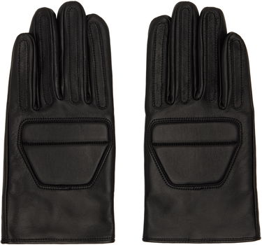 Rukavice Yohji Yamamoto Yohji Yamamoto Padded Short Leather Gloves Čierna | HL-W01-779, 0