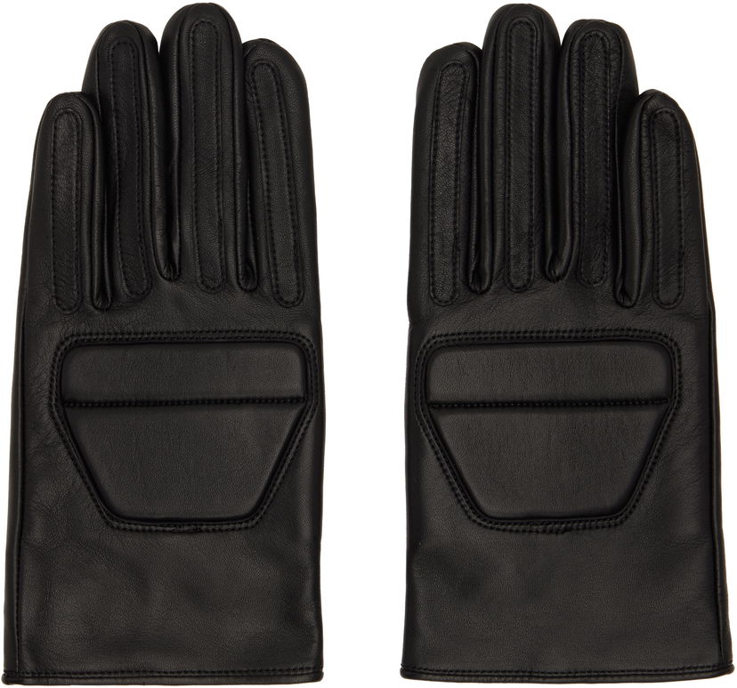 Rukavice Yohji Yamamoto Yohji Yamamoto Padded Short Leather Gloves Čierna | HL-W01-779