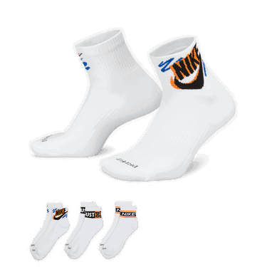 Ponožky Nike Everyday Plus Ankle Socks (3 Pairs) Biela | HJ9378-901, 1
