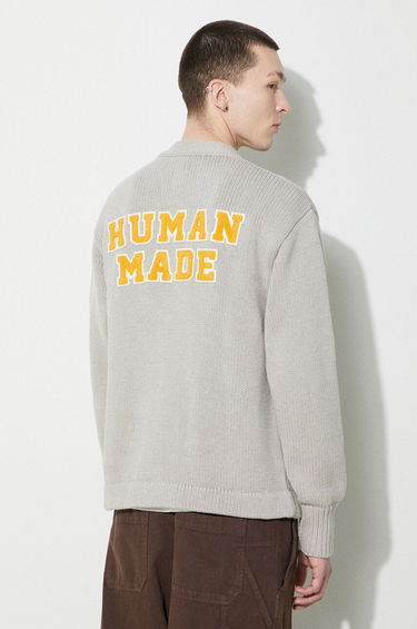 Sveter Human Made Low Gauge Knit Cardigan Šedá | HM27CS036, 3